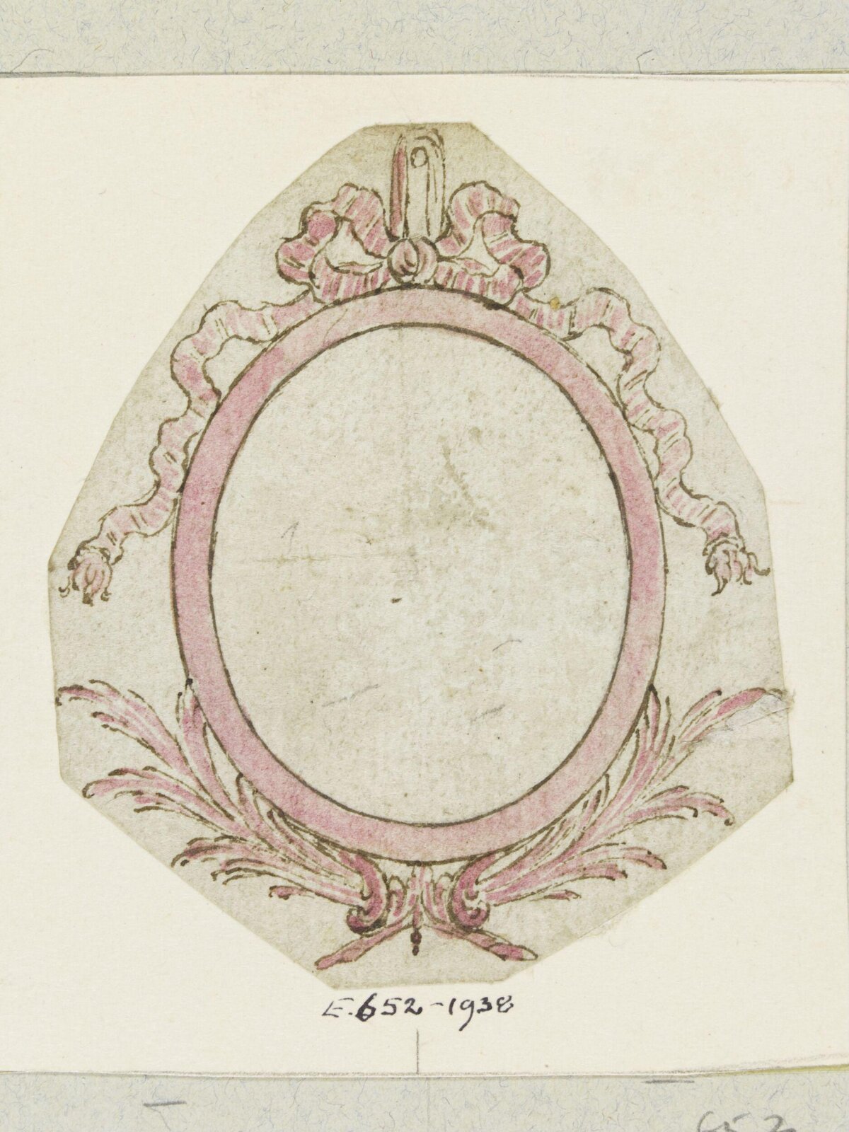 Hand Drawn Ornate Oval Frame Sketch