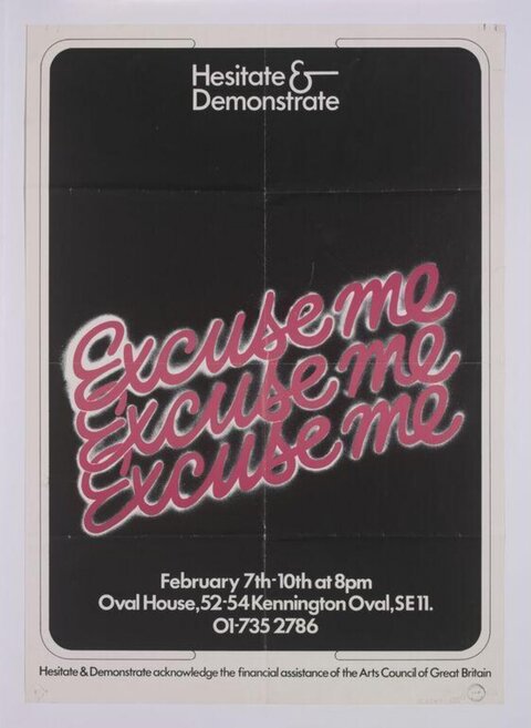 Excuse Me Performance Event Poster