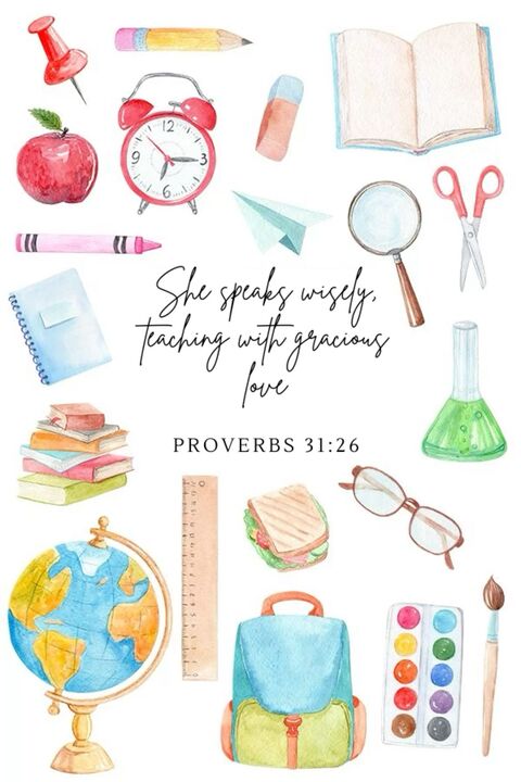 Teacher Appreciation Bible Verse Art