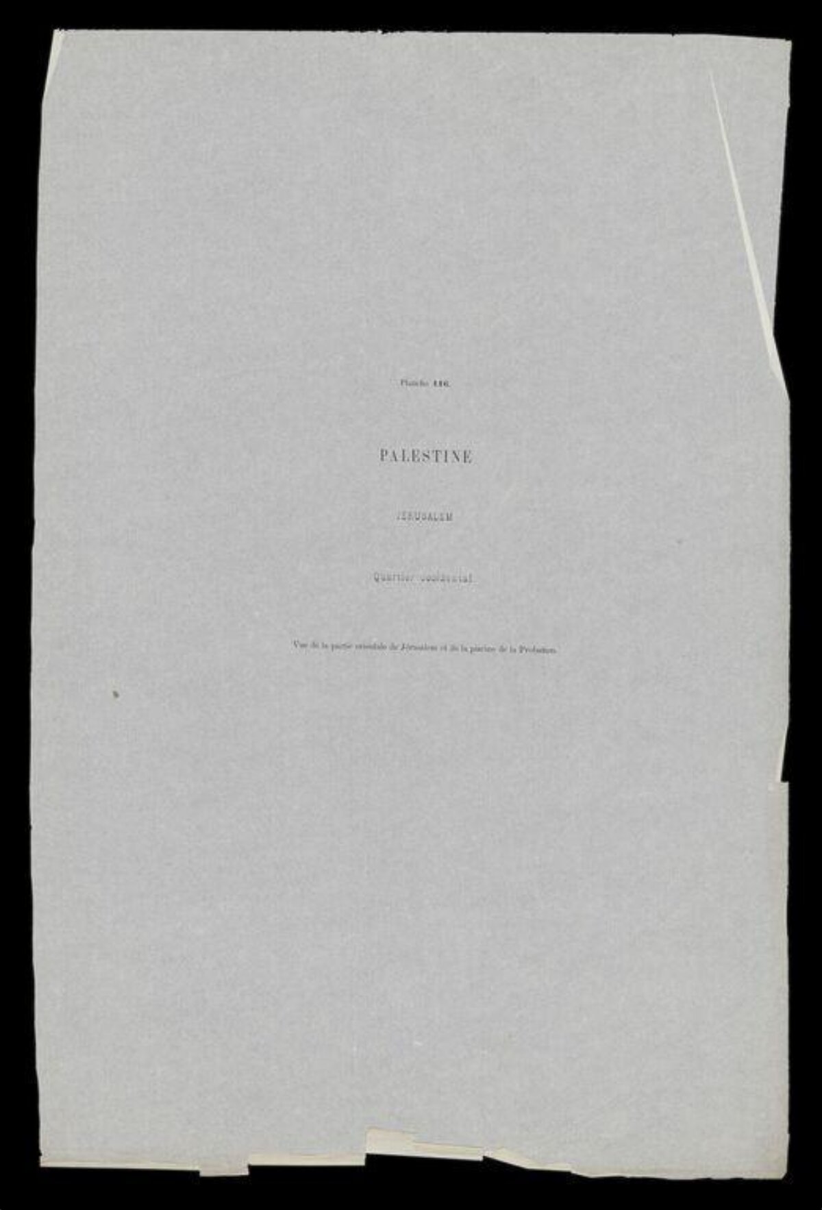 Vintage Printed Page About Palestine Jerusalem