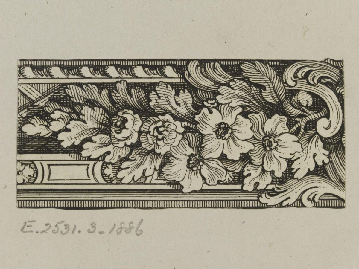 Antique Floral Border Engraving