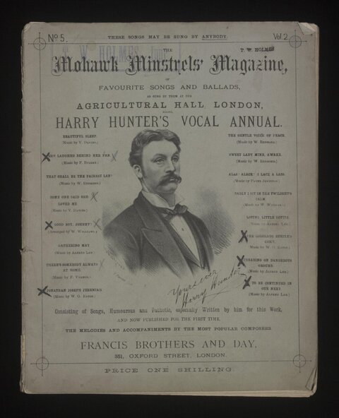 Antique Mohawk Minstrels Song Magazine Cover