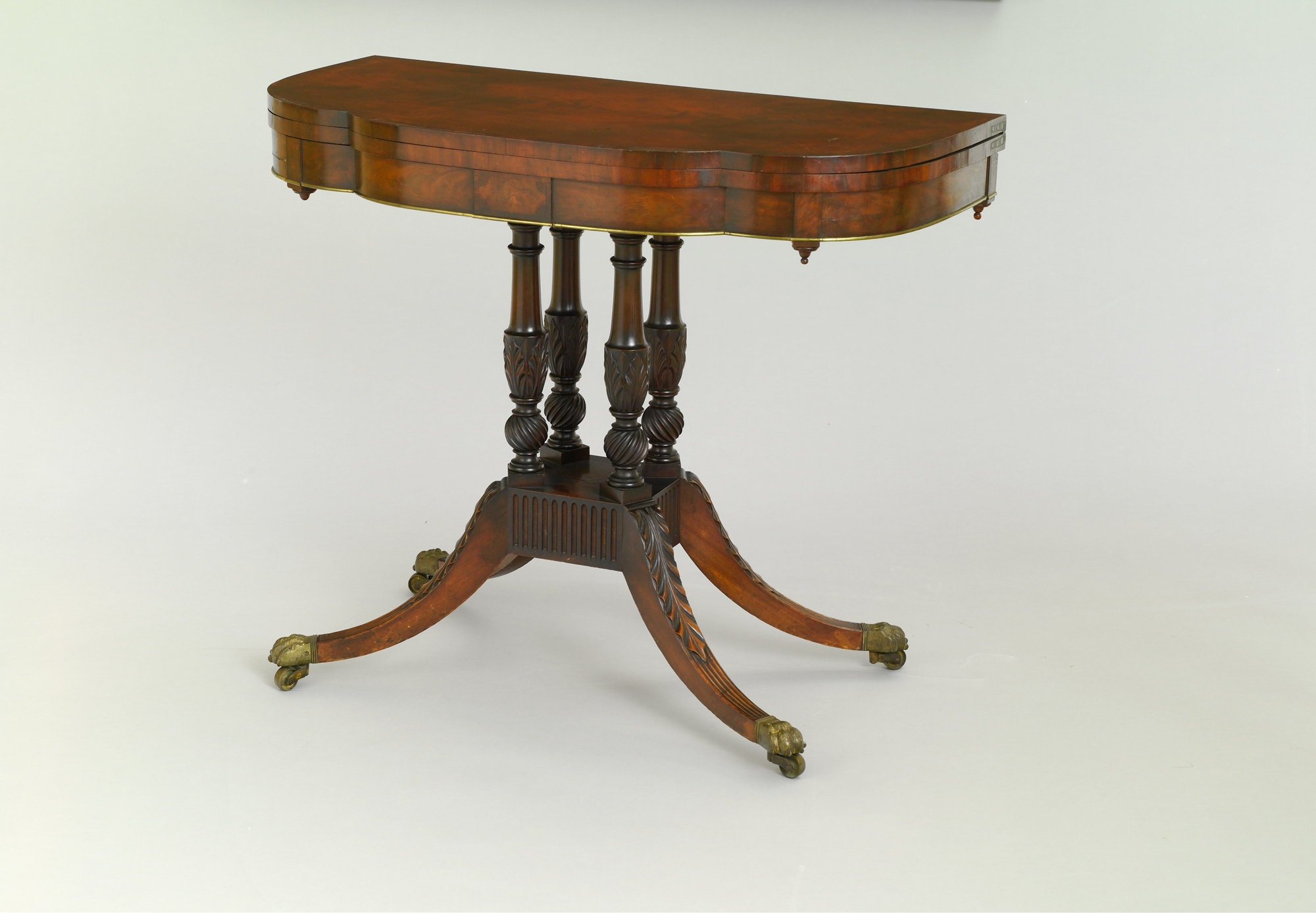 Antique Carved Mahogany Game Table