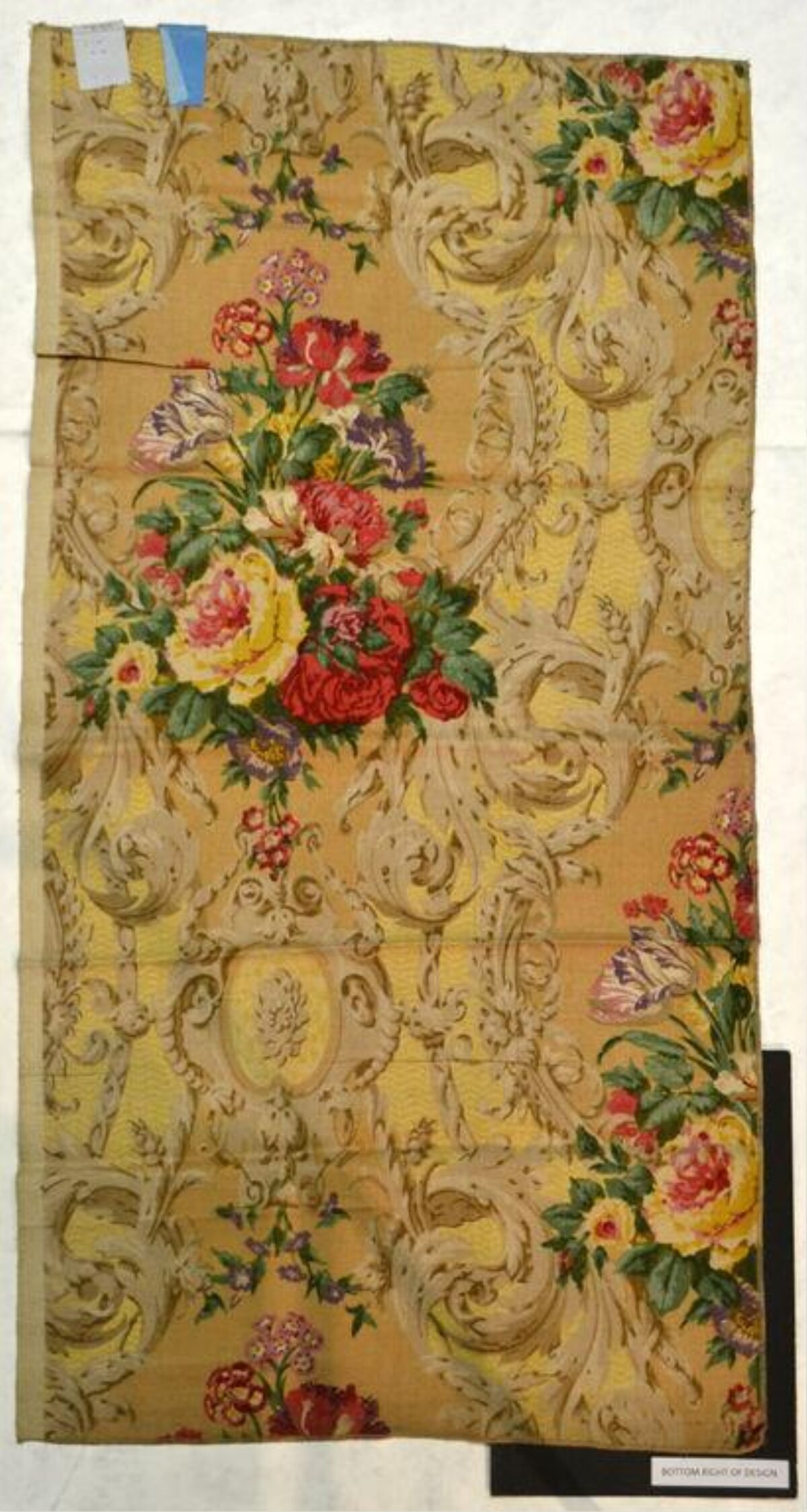 Vintage Floral Tapestry Fabric Sample