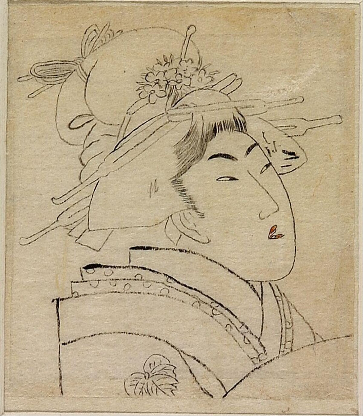 Ukiyo-e Sketch of Japanese Beauty