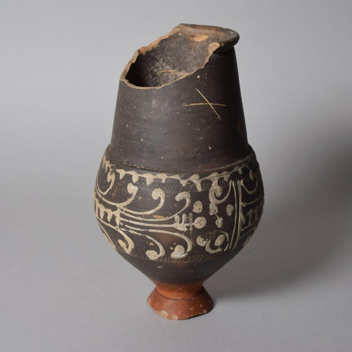 Broken Ancient Decorated Pottery Vase
