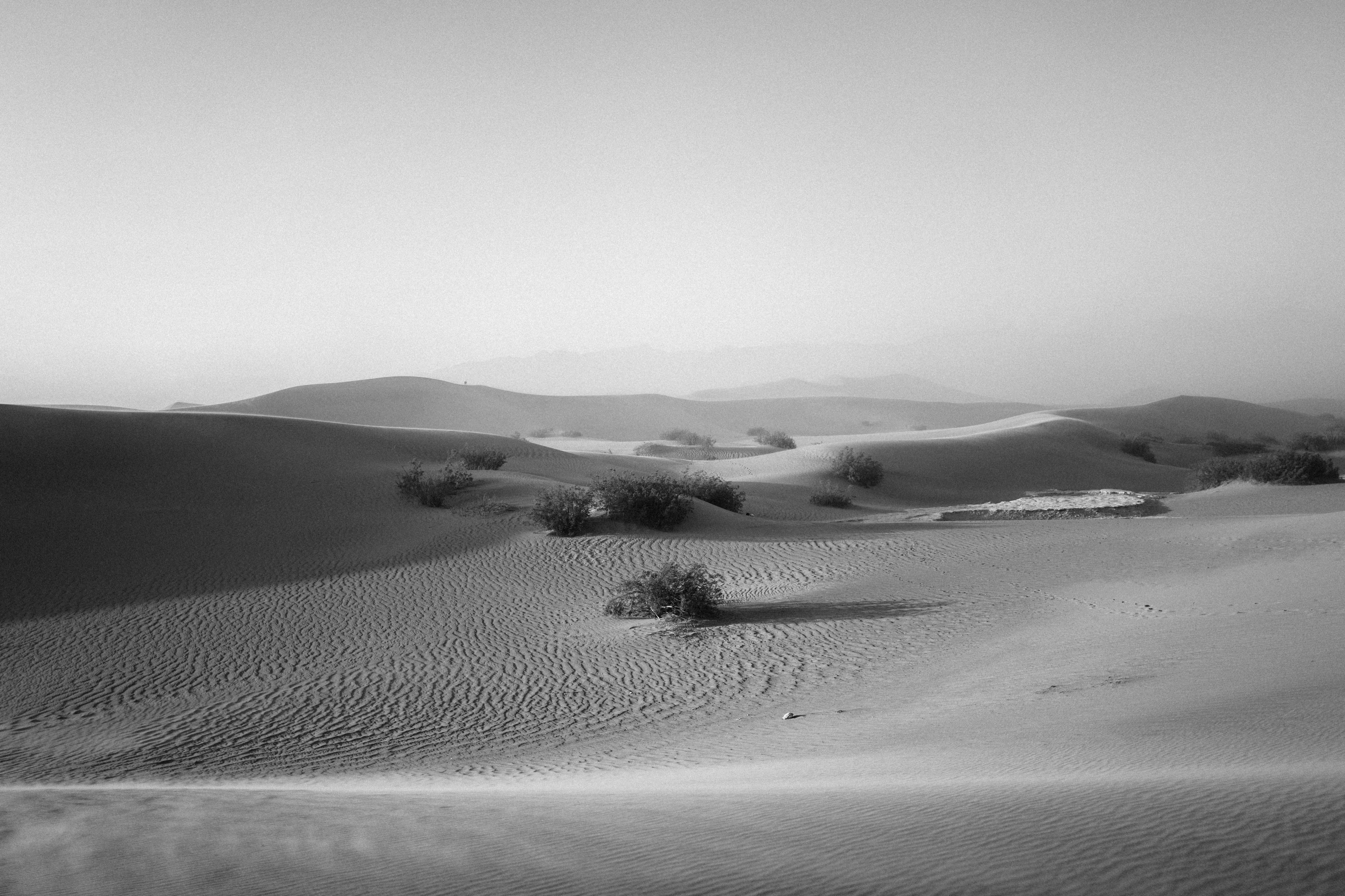 Black and White Desert Sand Dunes