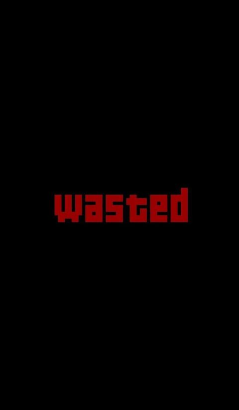 Wasted Text on Black Background