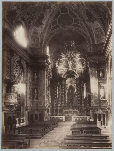 Vintage Church Interior View