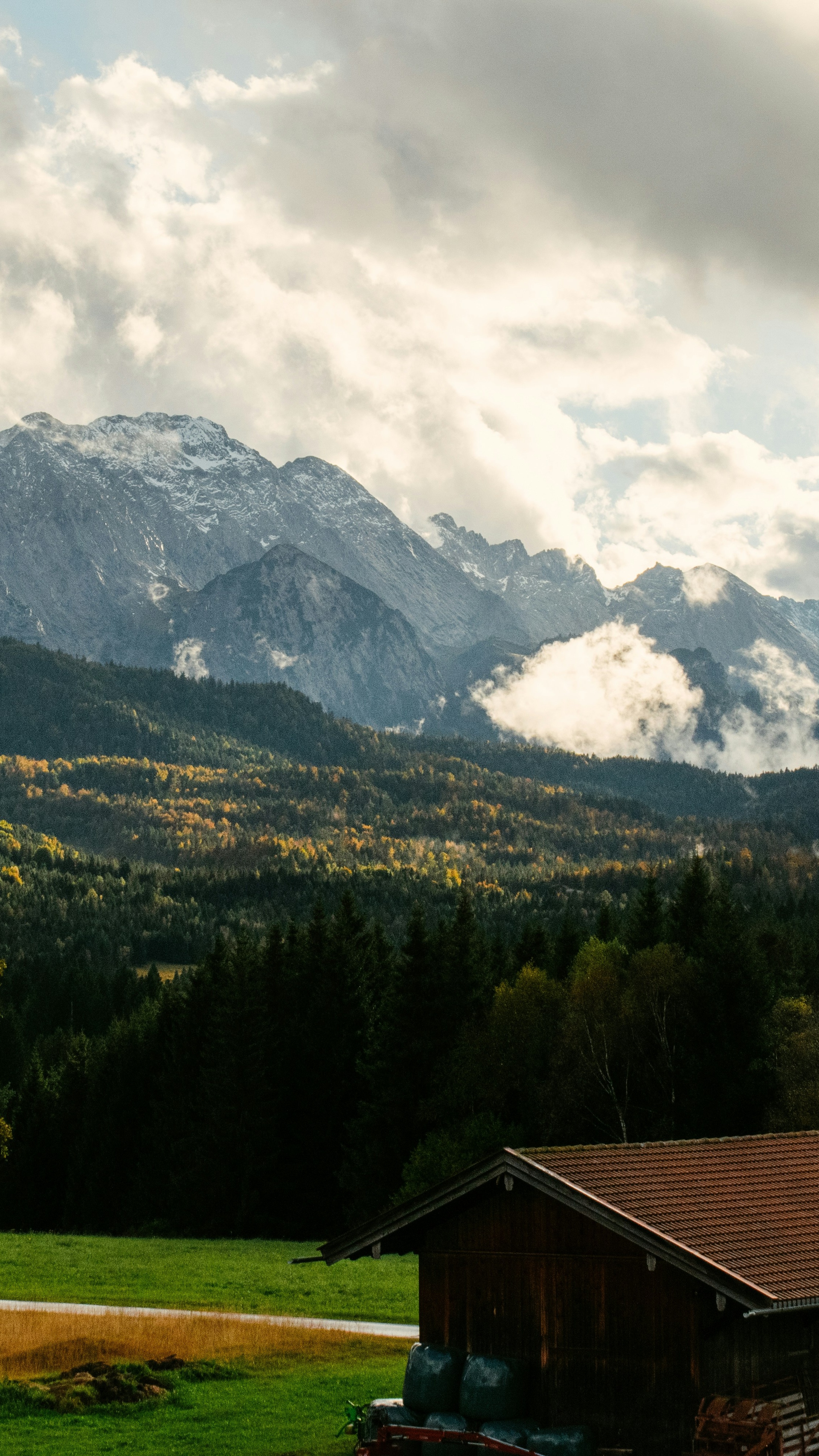 Alpine Mountain Farm Landscape