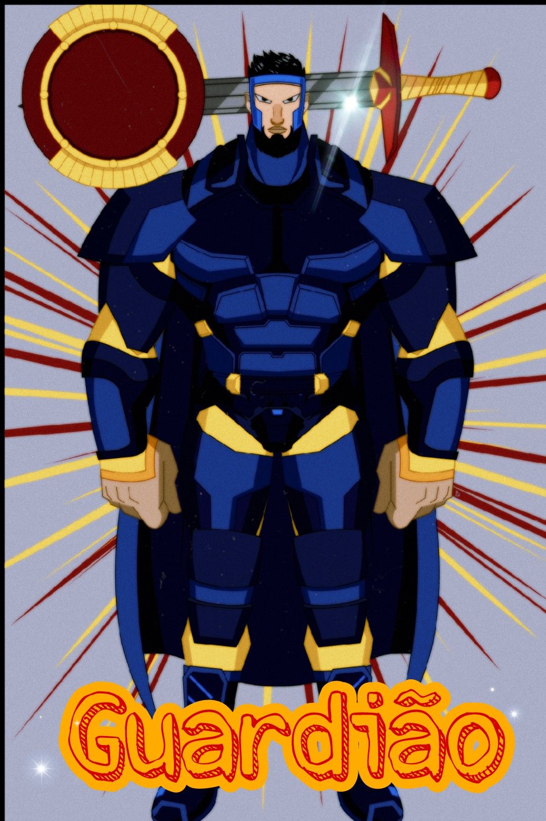 Superhero Guardião Character Illustration