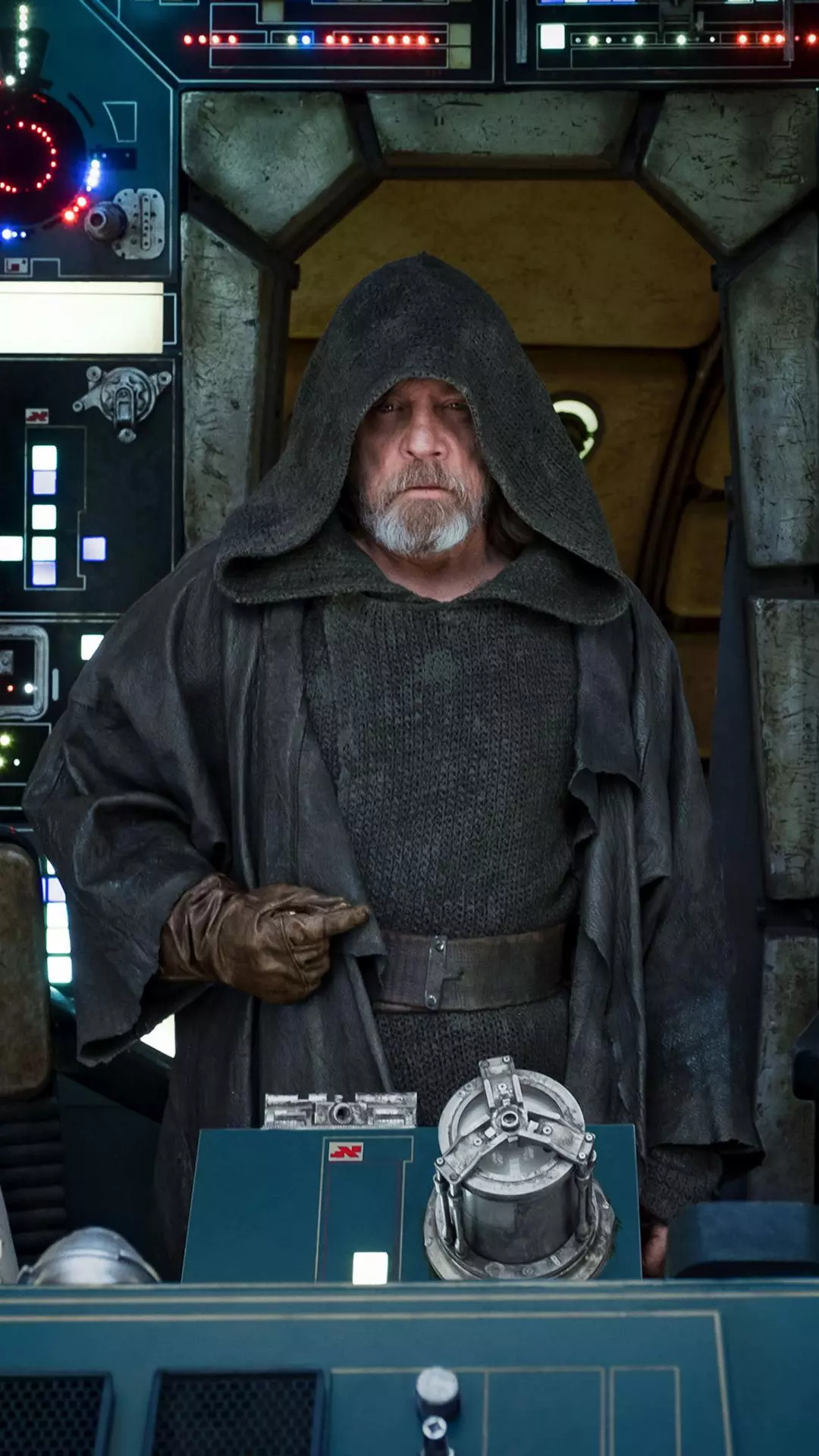 Old Luke Skywalker In Starship Cockpit
