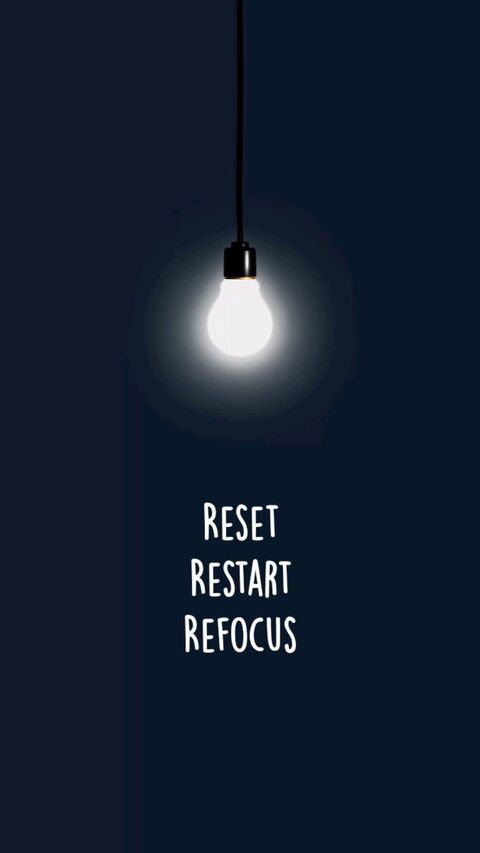 Reset Restart Refocus Motivation Quote