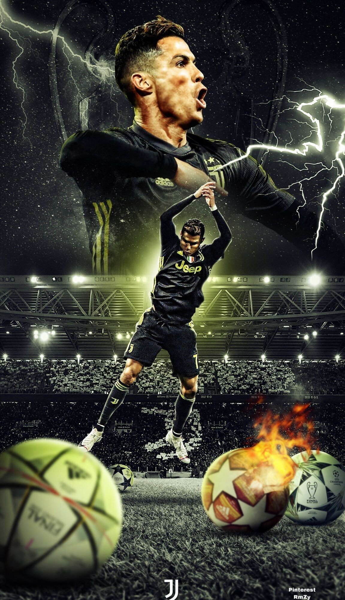 Cristiano Ronaldo Juventus Football Poster