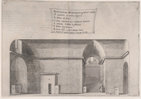 Engraved Interior of Holy Sepulchre Church