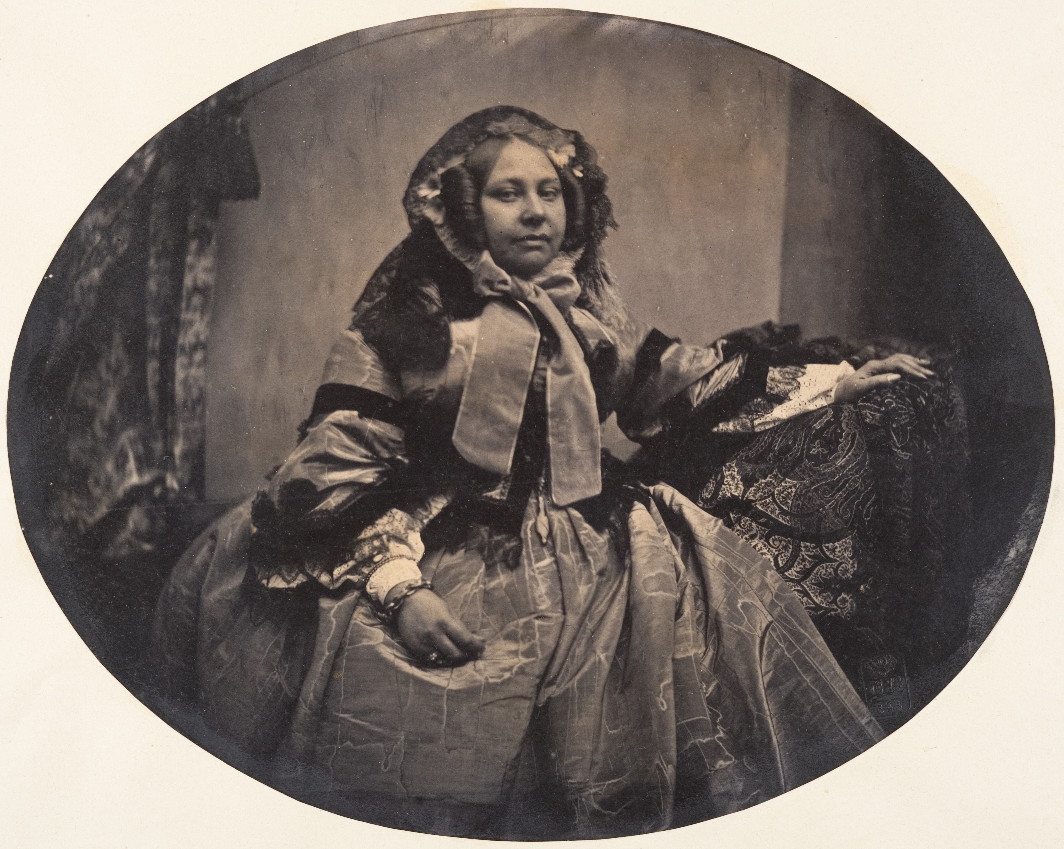 Oval Portrait of Seated Victorian Woman