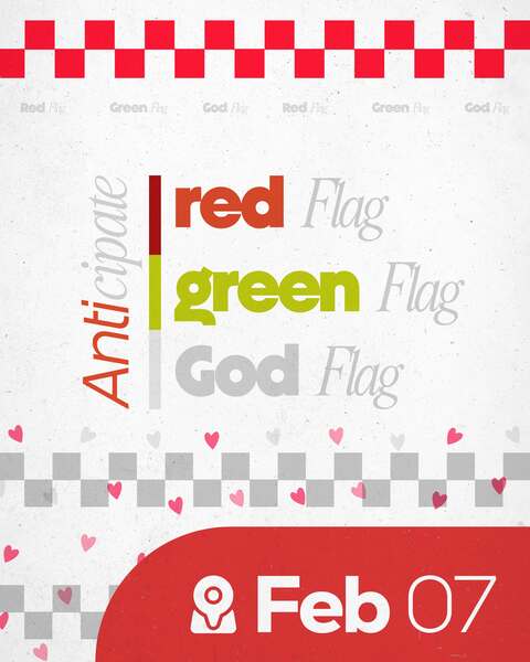 Red Green God Flag Event Poster