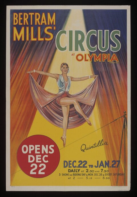 Bertram Mills Circus Promotional Poster