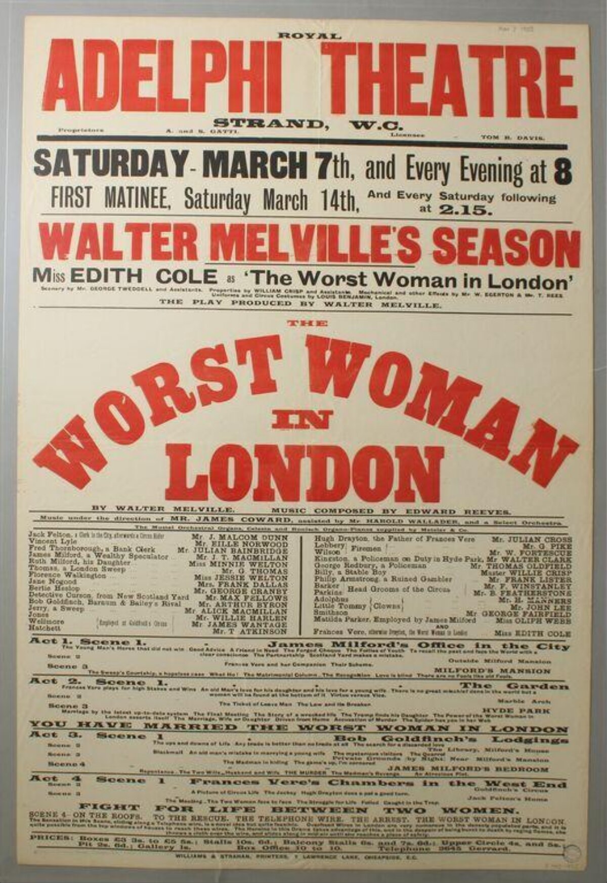 The Worst Woman in London Theatre Poster