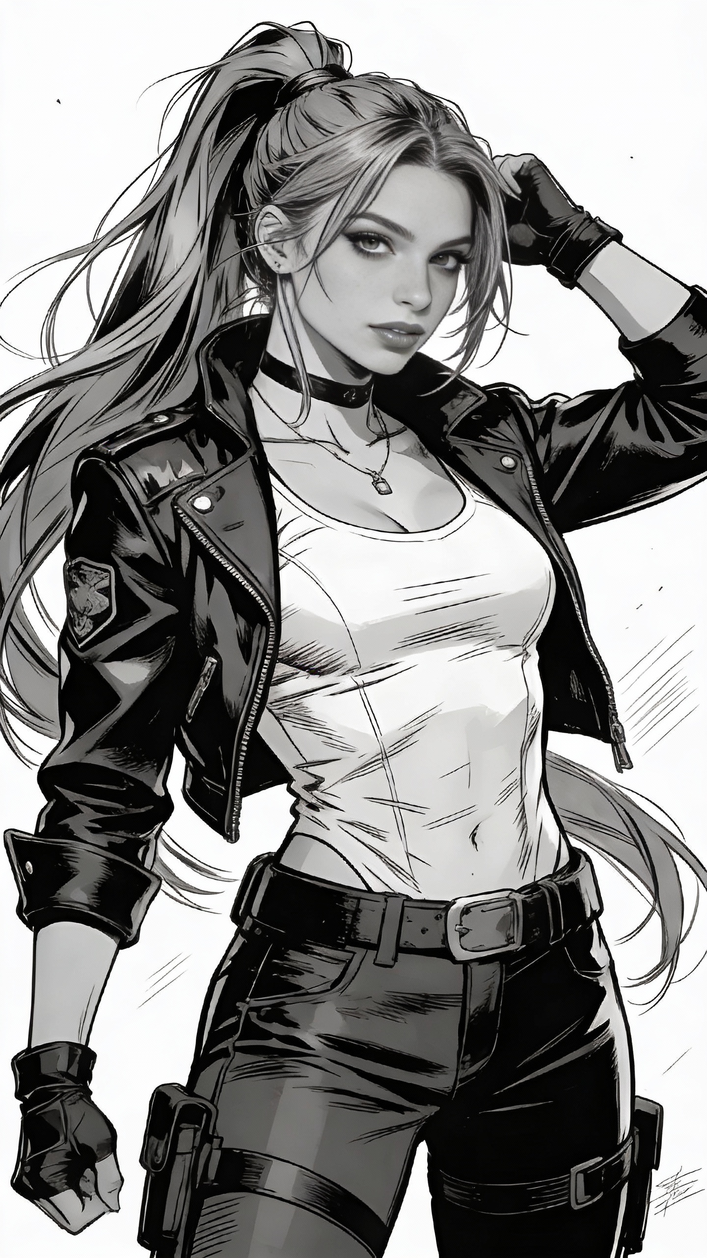 Comic Style Female Action Character