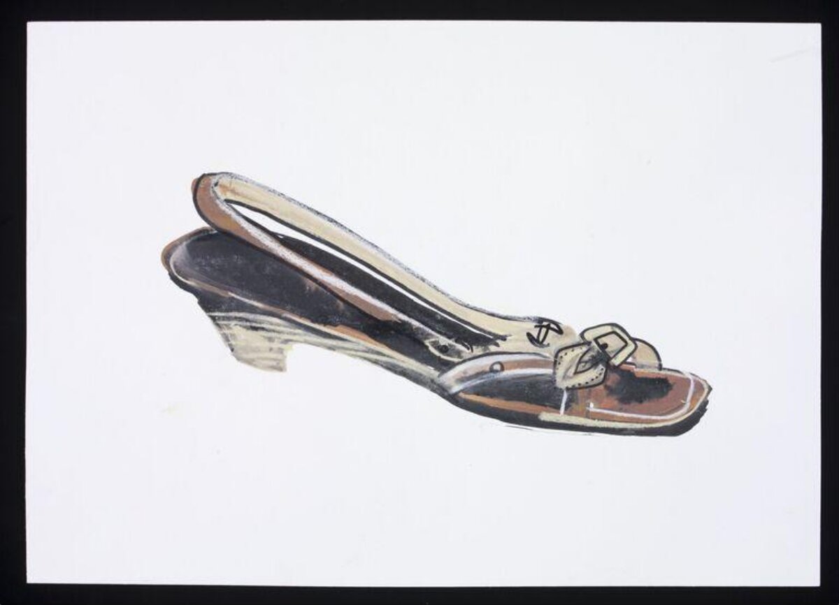 Hand Painted Slingback Sandal Sketch