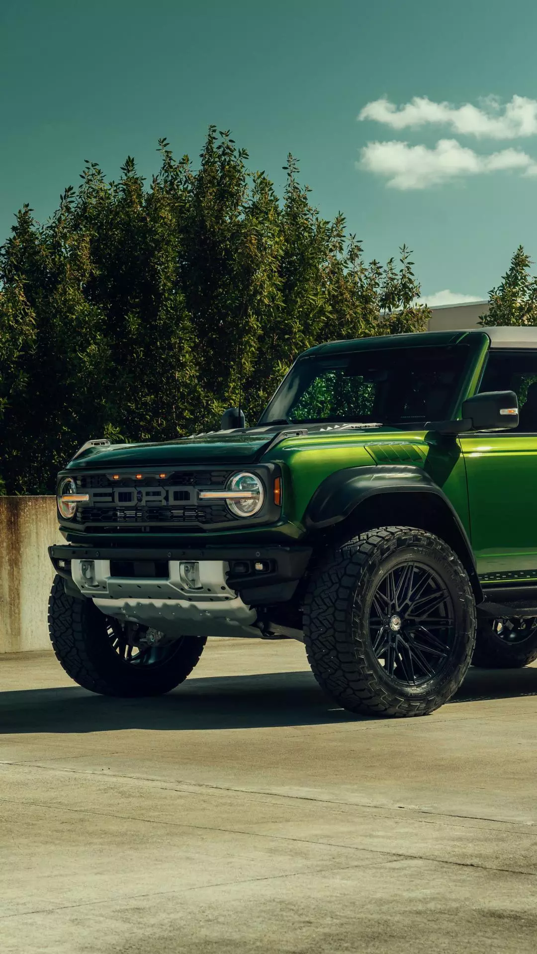 Custom Green Ford Bronco SUV