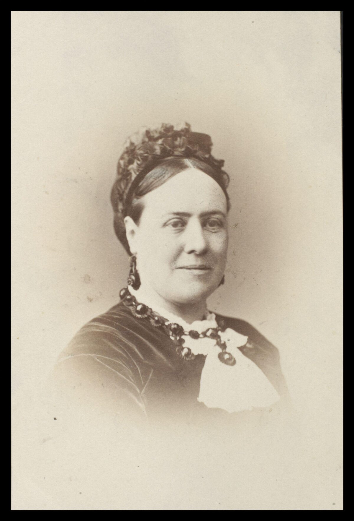 Vintage Bust Portrait of Victorian Woman