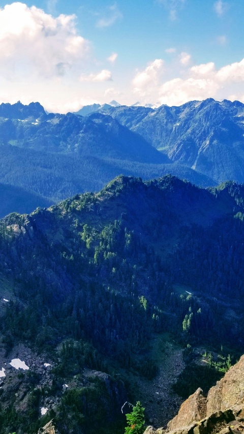 Layered Mountain Range View