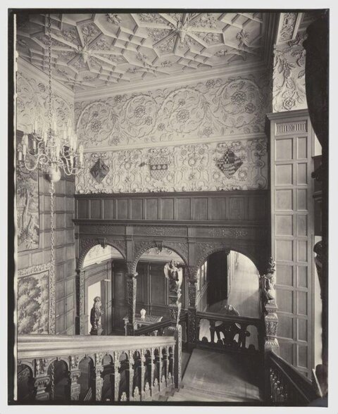 Ornate Historic Mansion Staircase Hall