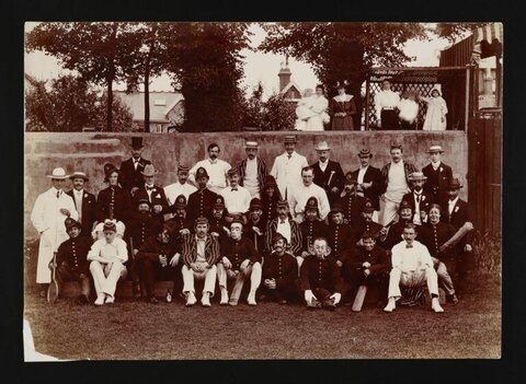 Vintage Men's Cricket Team Group Photo