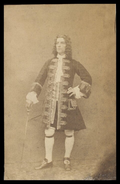 Vintage Full-Length Portrait of Man in Historical Costume