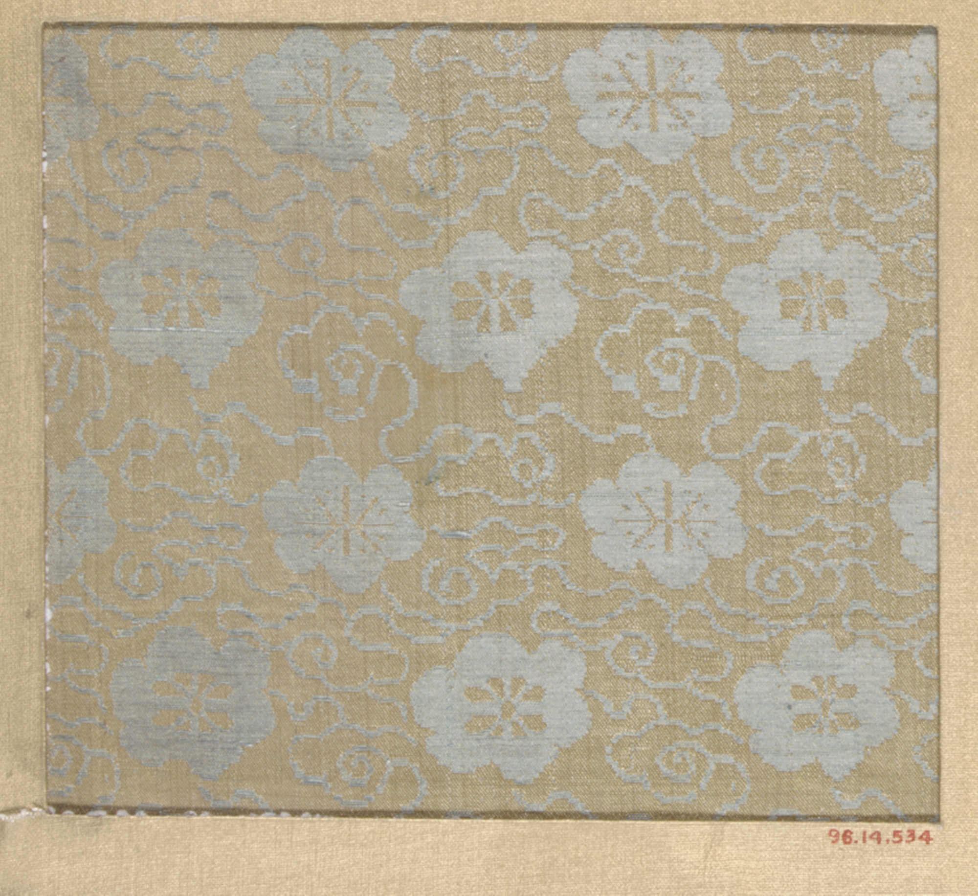 Vintage Chinese Floral Cloud Brocade