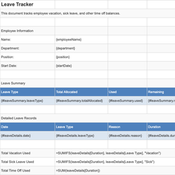 Leave Tracker