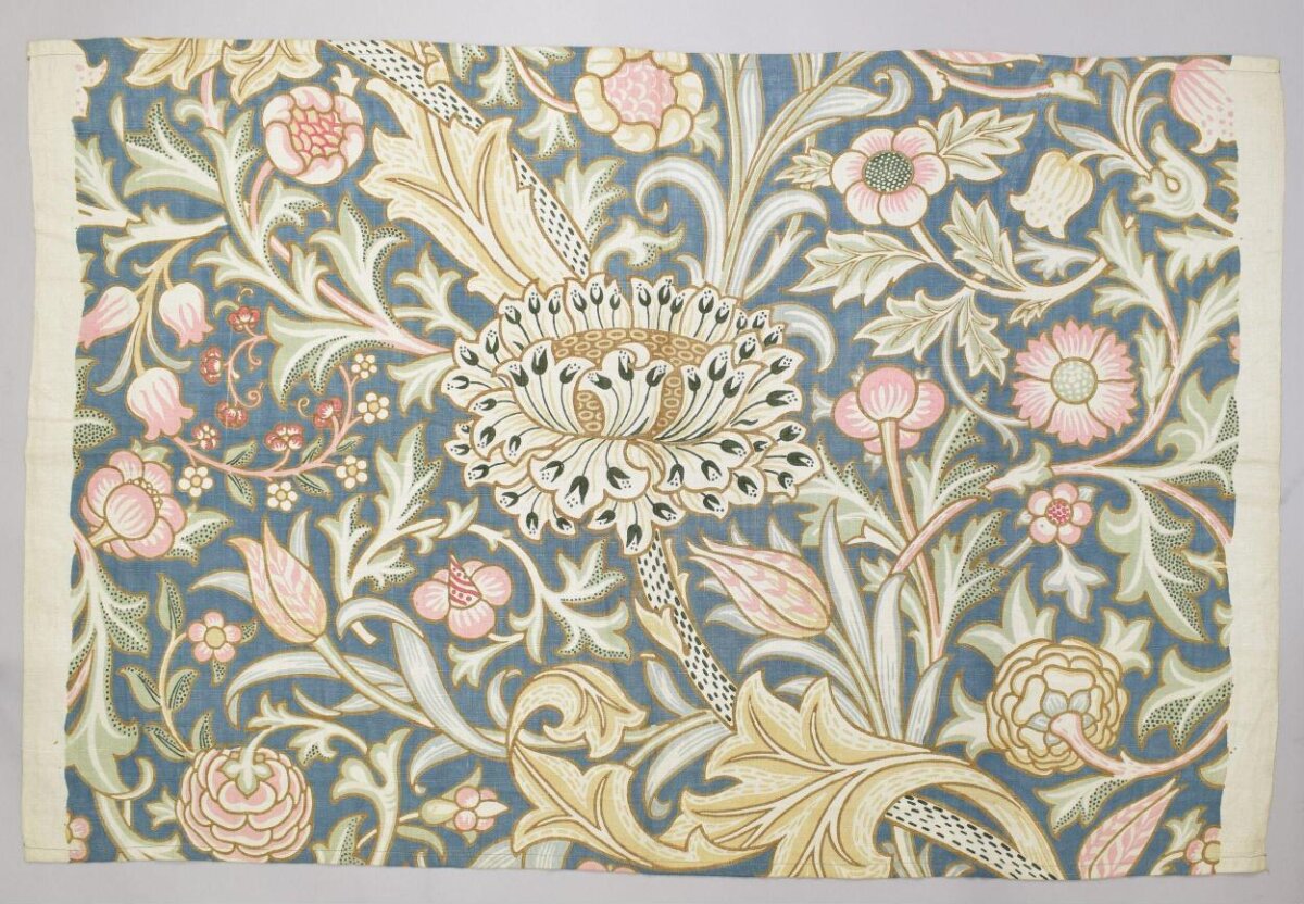 Blue Floral Textile Pattern
