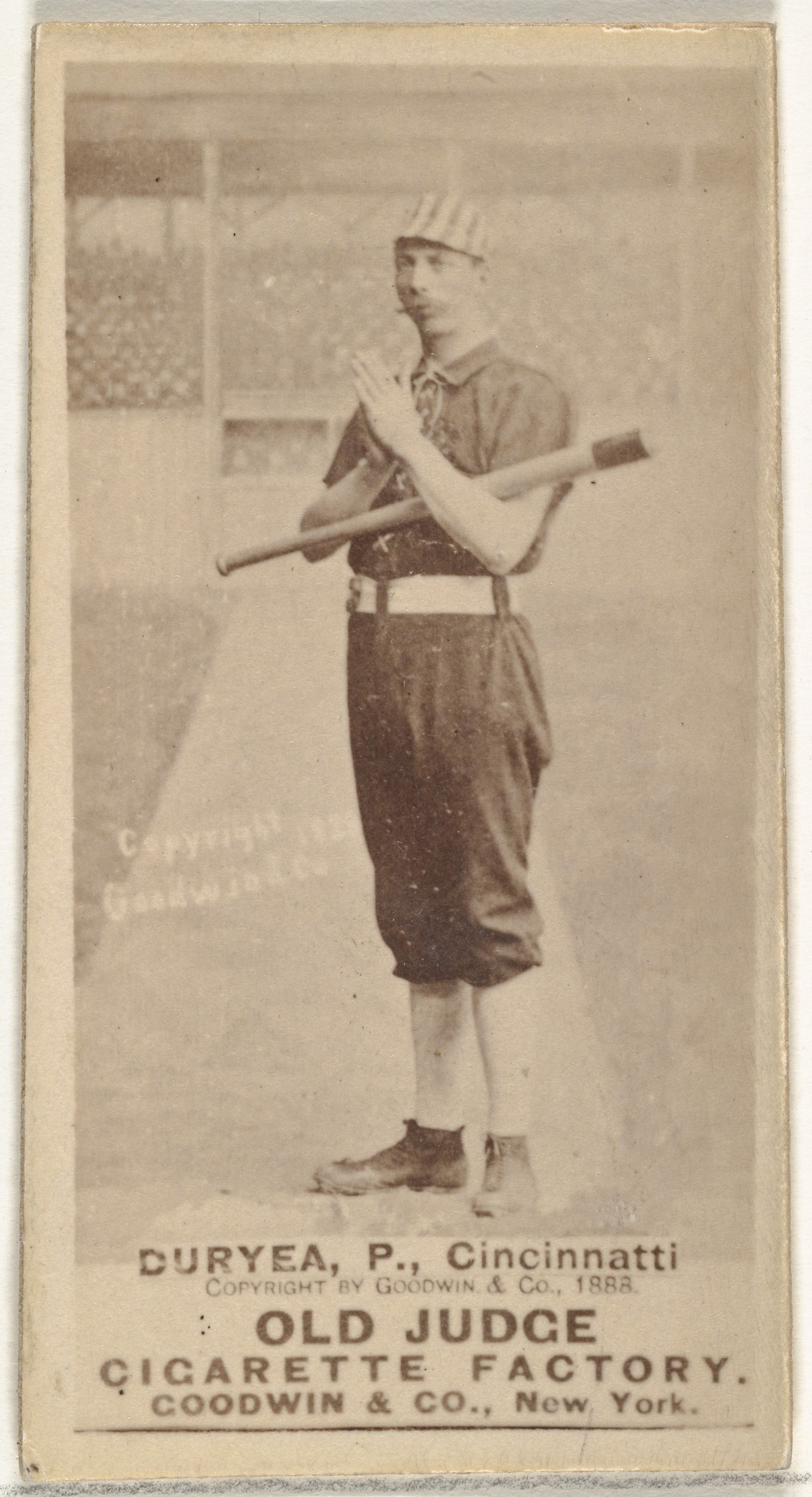 1888 Old Judge Duryea Baseball Cigarette Card