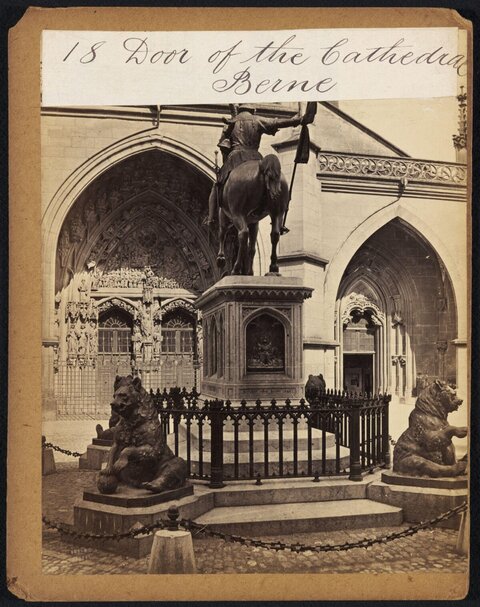 Berne Cathedral Entrance with Statues