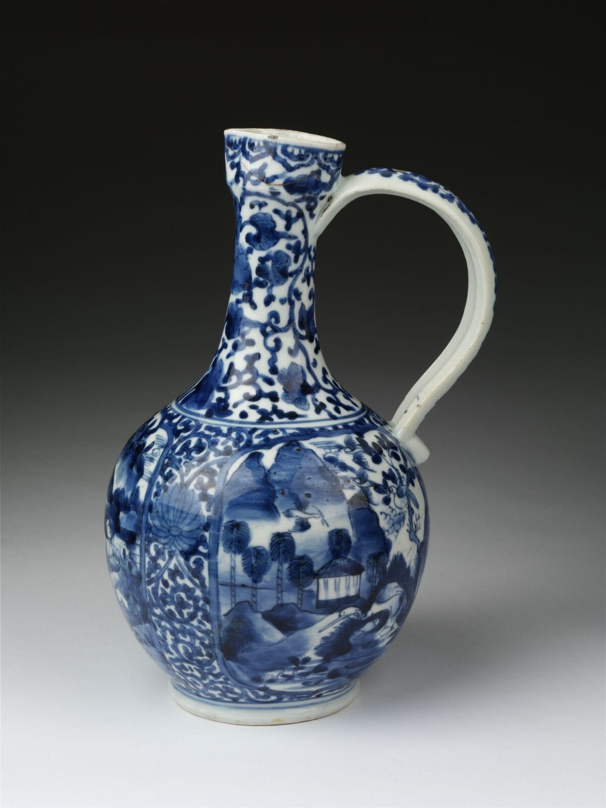 Chinese Blue and White Porcelain Ewer
