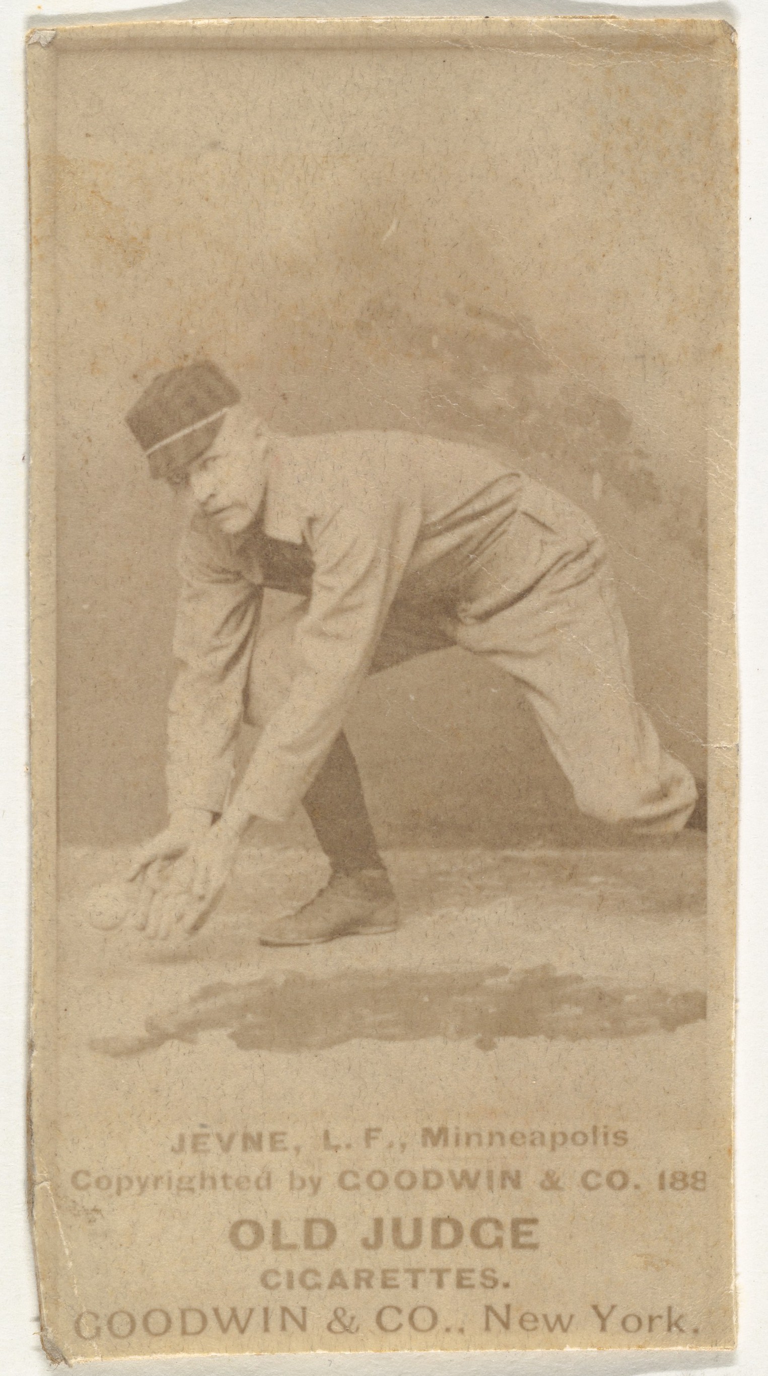 1888 Old Judge Jevne Baseball Card