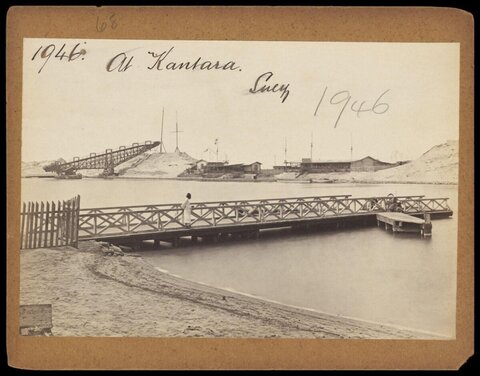 1946 Kantara Suez Waterfront View