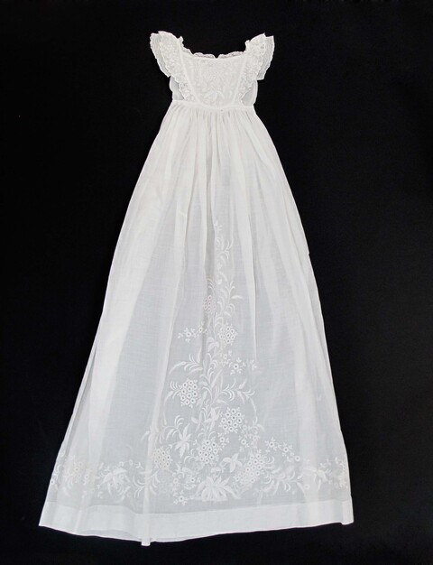 White Embroidered Lace Long Dress