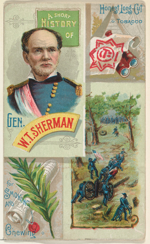 Vintage Gen W.T. Sherman Tobacco Card