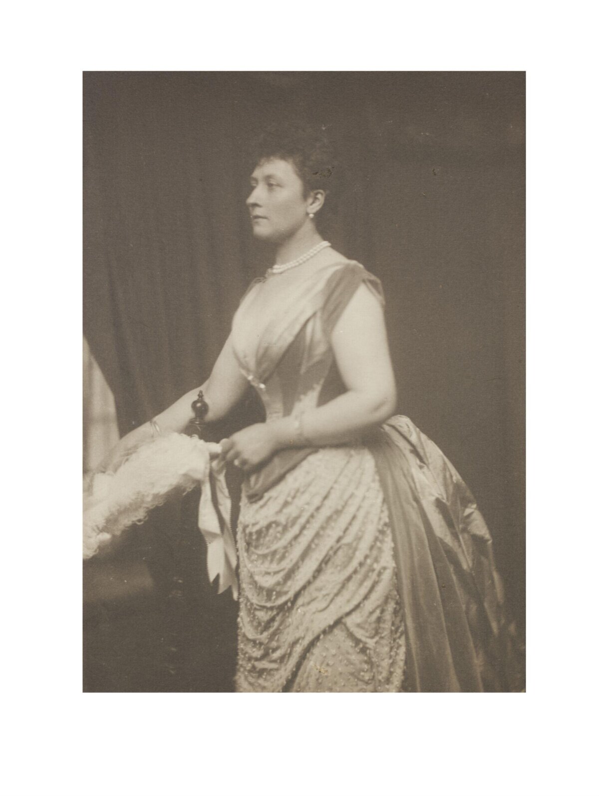 Vintage Sepia Portrait of a Victorian Woman