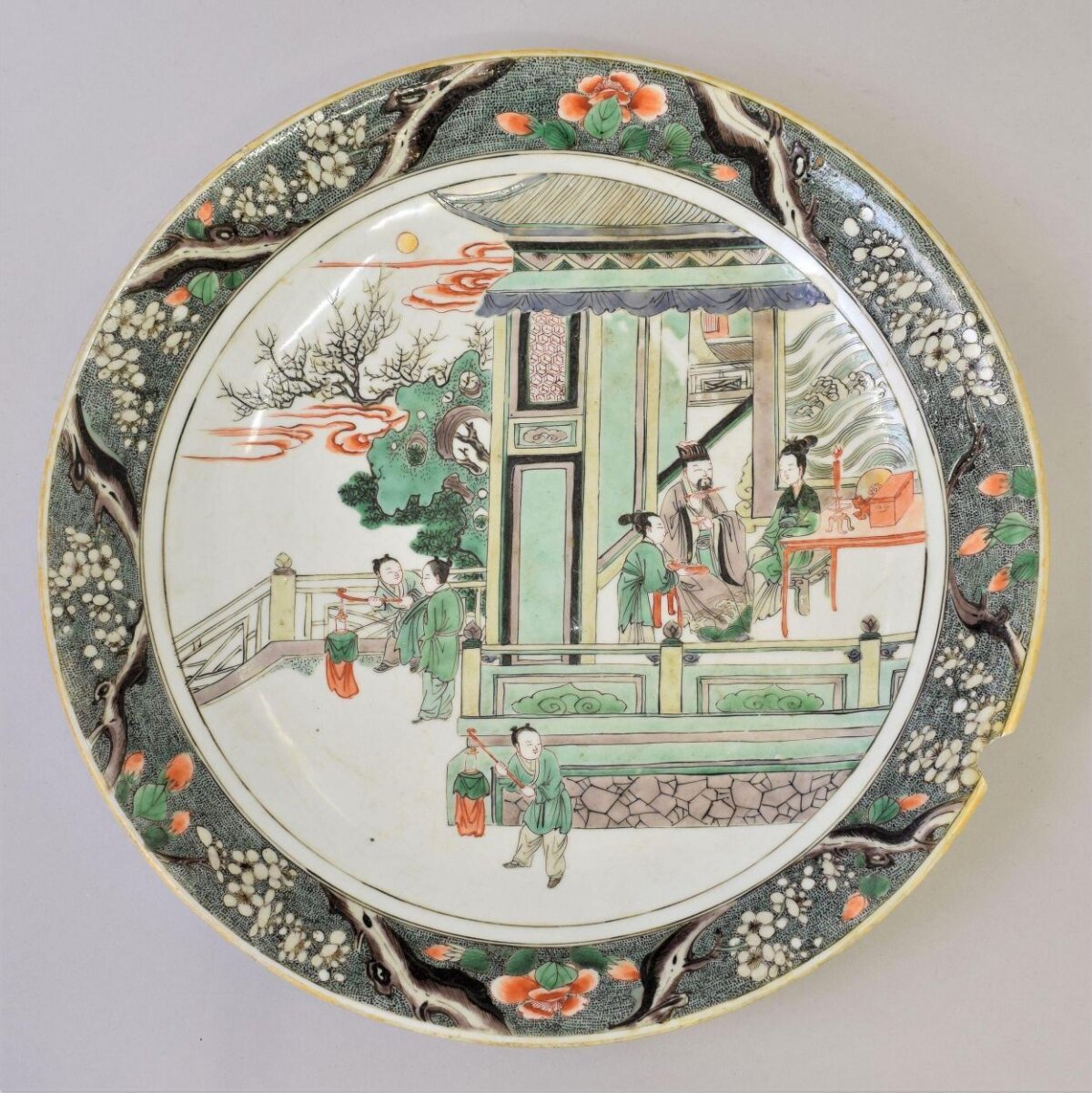 Painted Figure Story Porcelain Plate