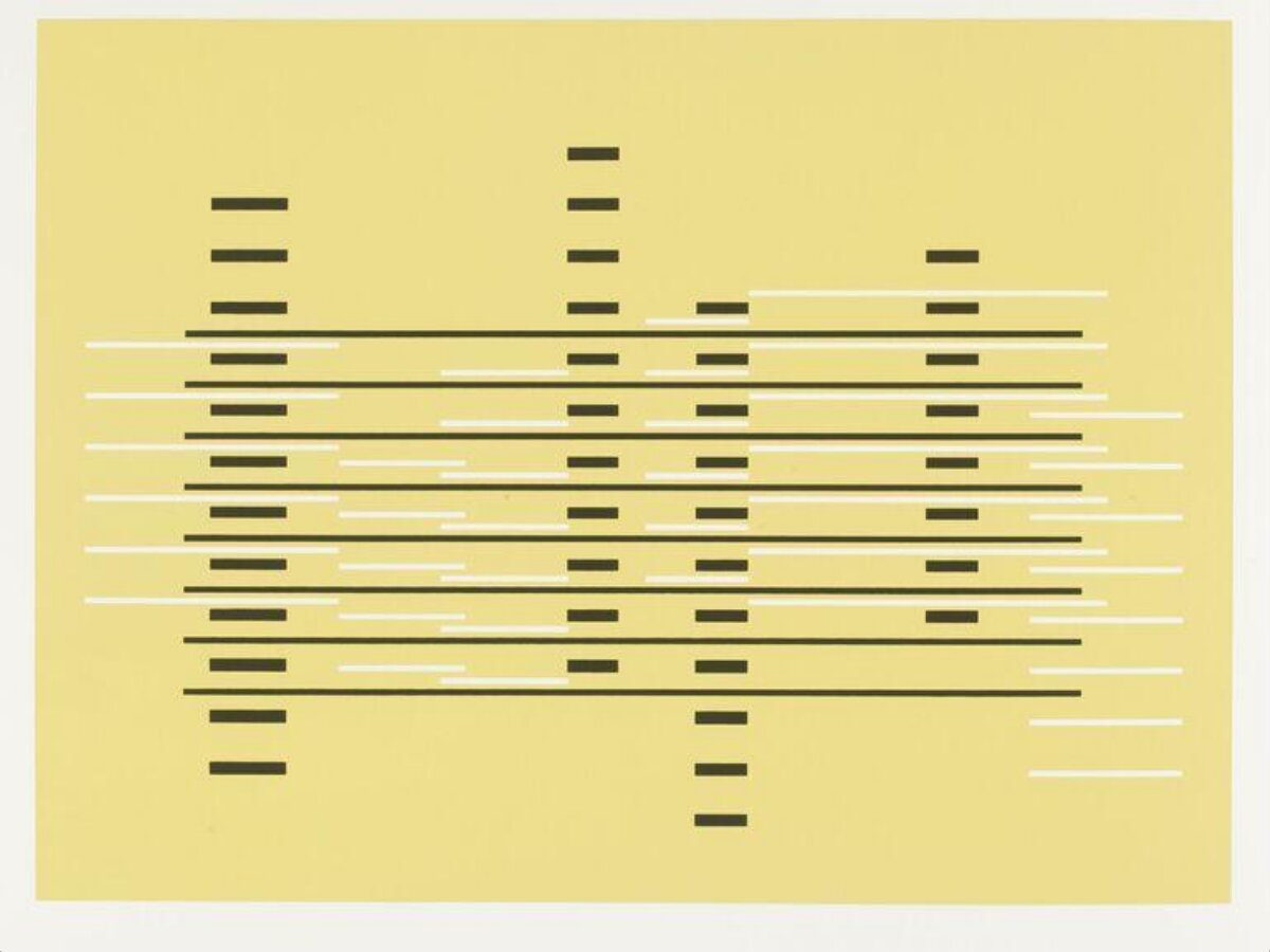 Yellow Background Geometric Abstract Art