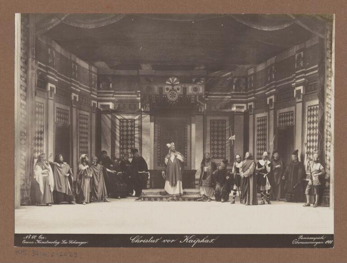 1900 Passion Play Christ Before Caiaphas