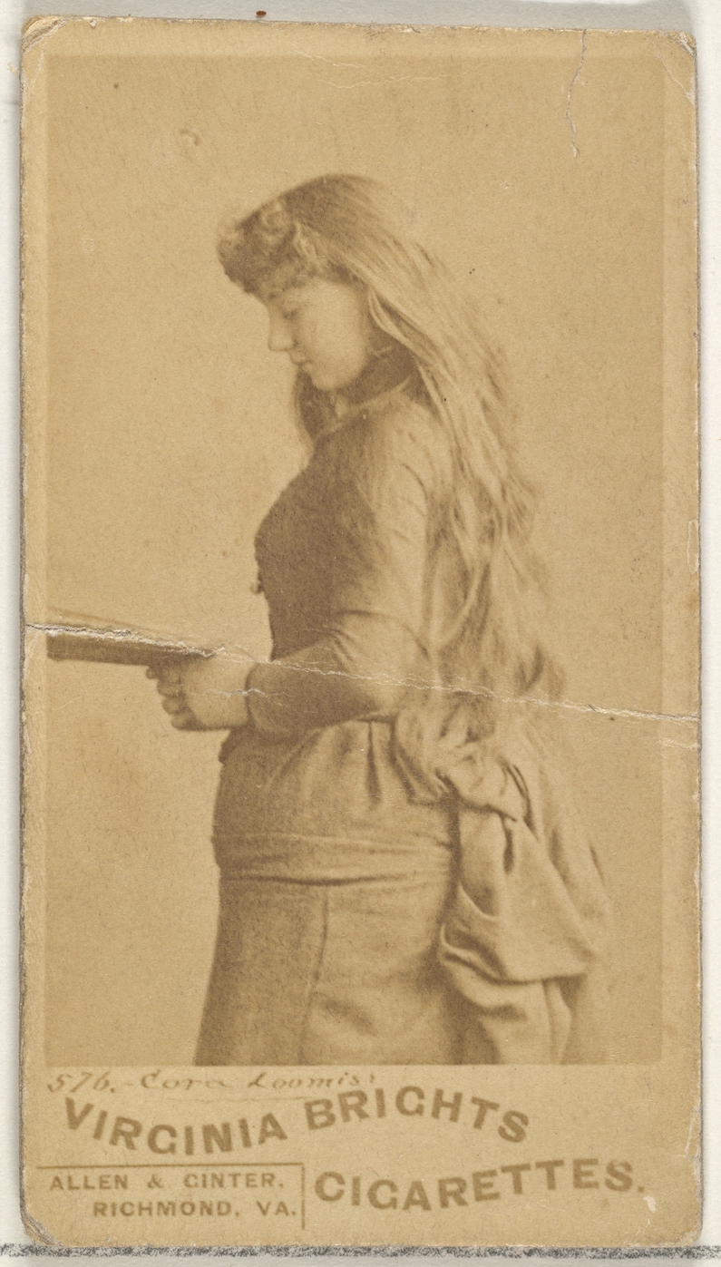 Cora Loomis Vintage Cigarette Card Portrait