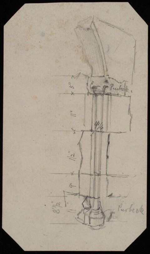 Pencil Sketch of Architectural Column