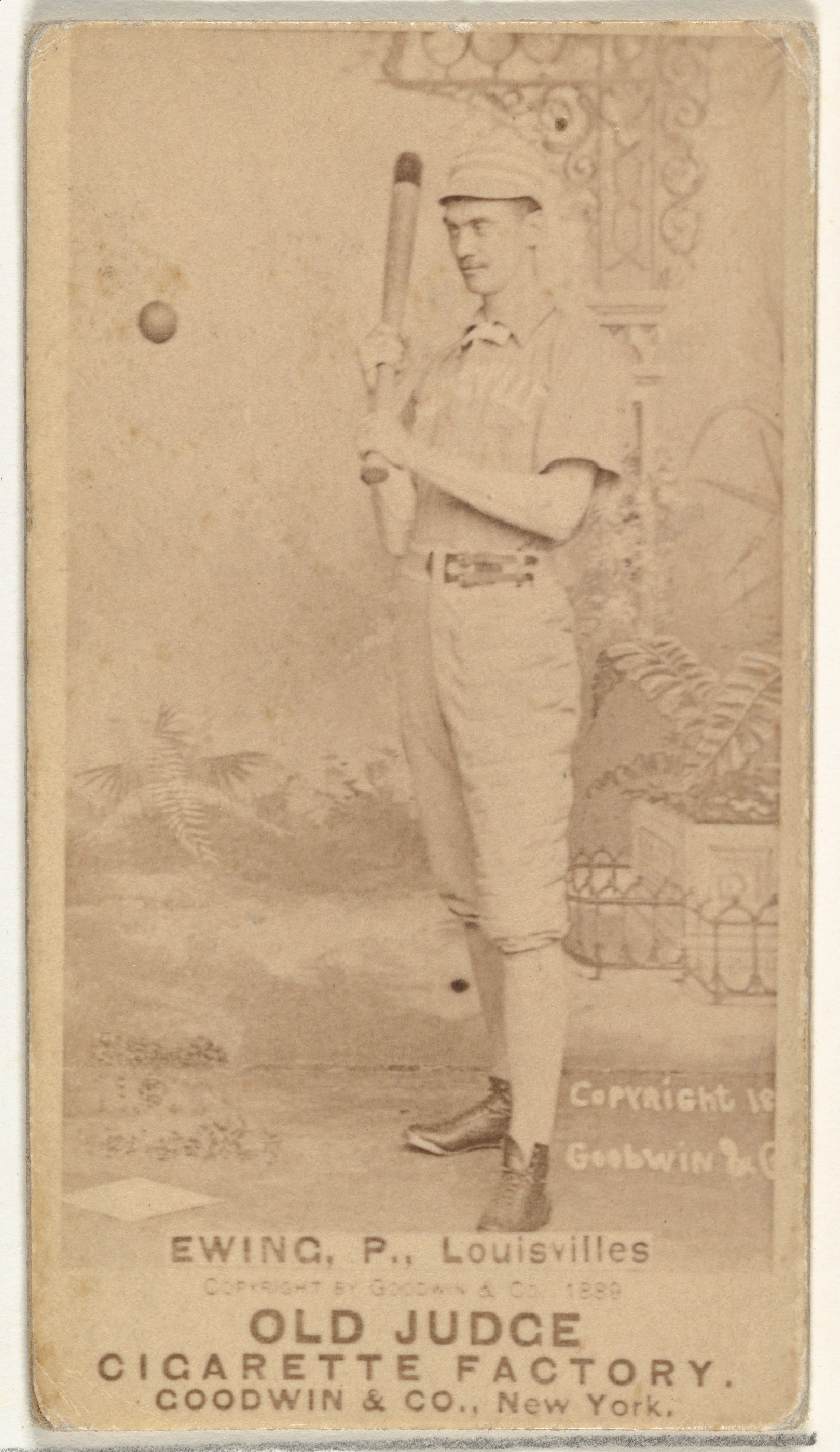 Old Judge Ewing Baseball Cigarette Card