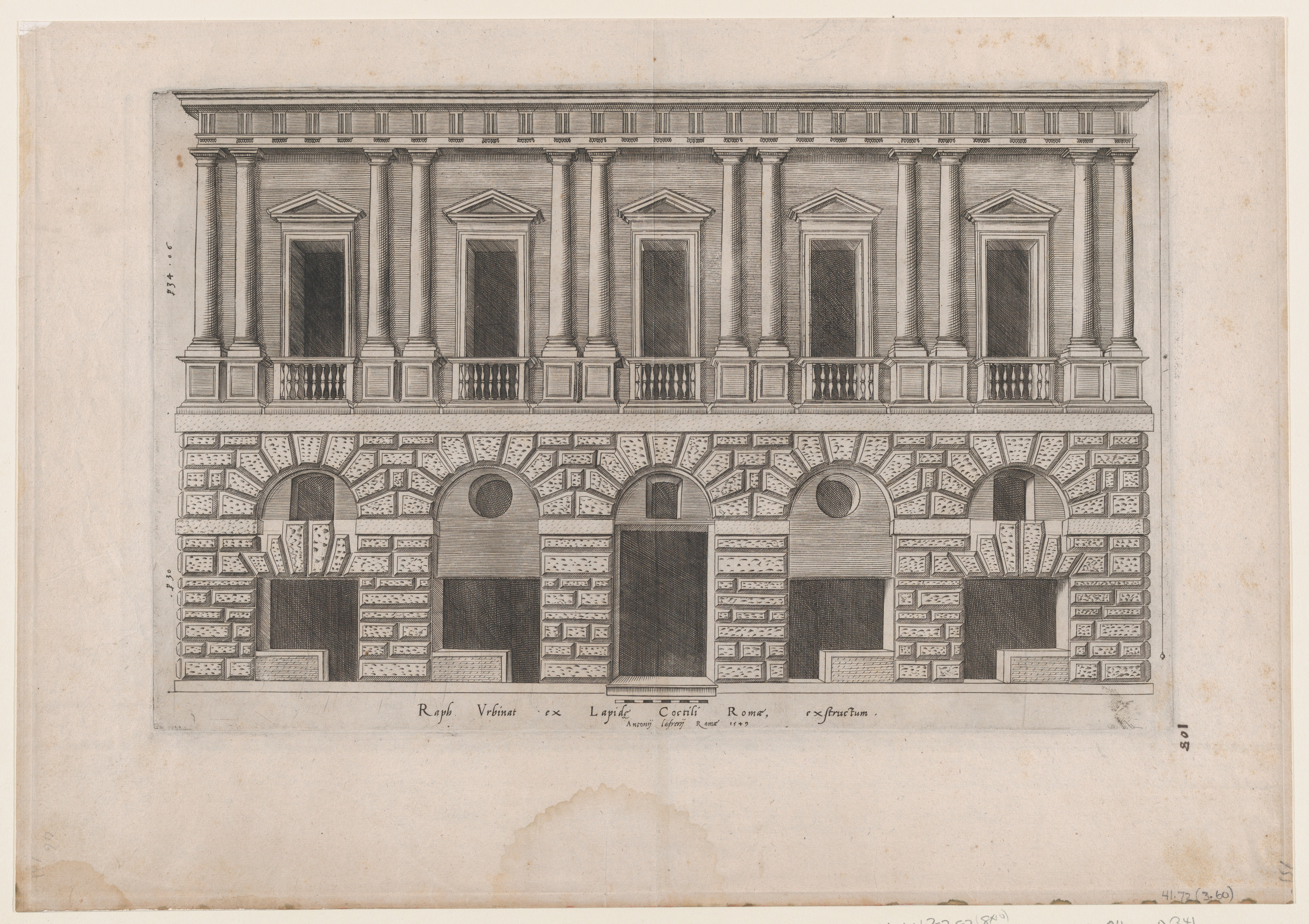 16th Century Palace Facade Engraving — Architecture Encyclopedia