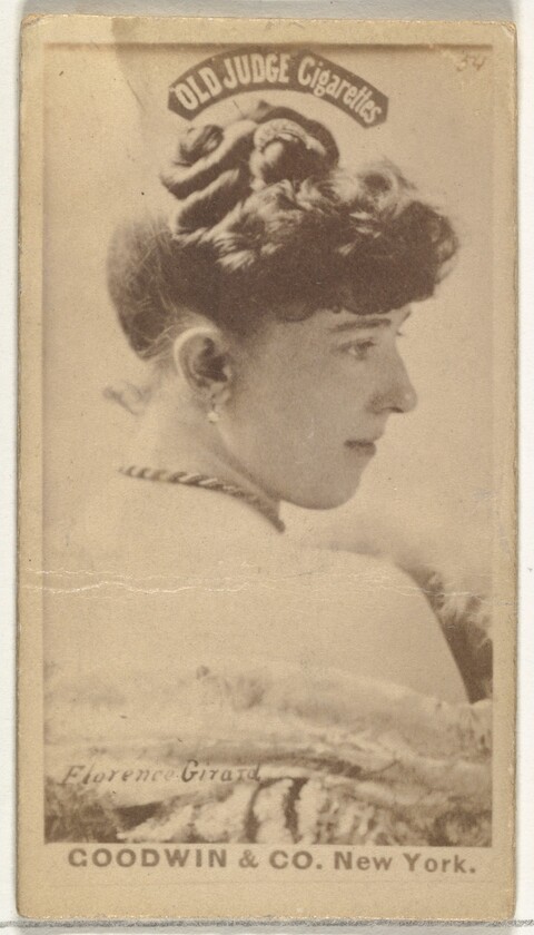 Old Judge Cigarette Card of Florence Girard